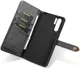 Huawei P30 Pro Leren 2-in-1 Bookcase en Back Cover Hoesje Zwart afbeelding 4