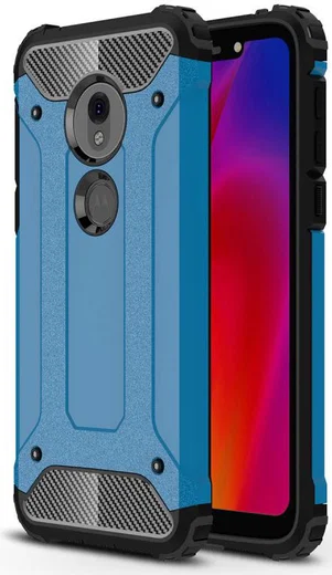 Motorola Moto G7 Play Hybride Hoesje Blauw afbeelding 1