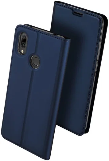 Dux Ducis Premium Book Case Huawei Y7 (2019) Hoesje Blauw afbeelding 2