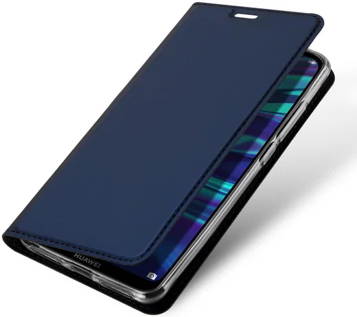 Dux Ducis Premium Book Case Huawei Y7 (2019) Hoesje Blauw afbeelding 1