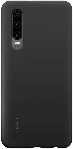 Originele Huawei P30 Silicon Car Hoesje Zwart afbeelding 1