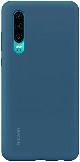 Originele Huawei P30 Silicon Car Hoesje Donker Blauw afbeelding 1
