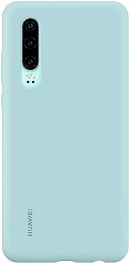 Originele Huawei P30 Silicon Car Hoesje Blauw afbeelding 1