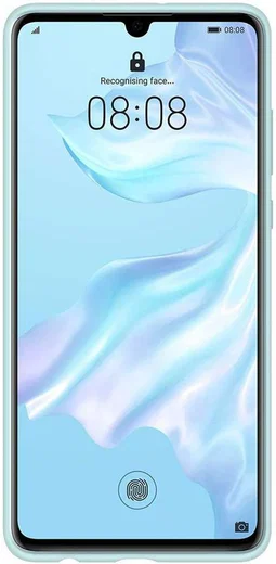 Originele Huawei P30 Silicon Car Hoesje Blauw afbeelding 2