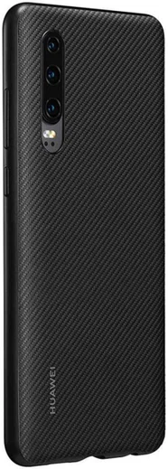 Originele Huawei P30 PU Lederen Back Cover Zwart afbeelding 3