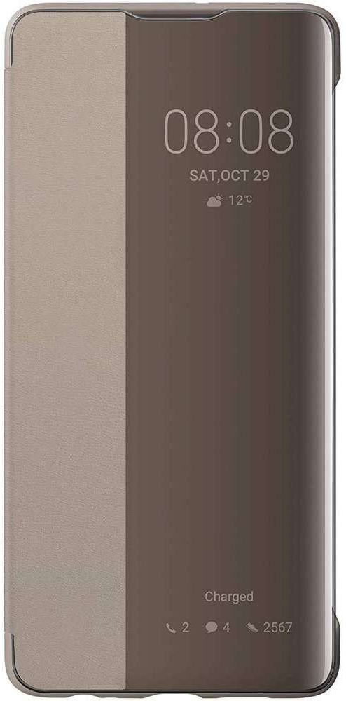 Originele Huawei P30 Smart View Flip Hoesje Khaki afbeelding 1