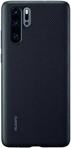 Originele Huawei P30 Pro PU Lederen Back Cover Zwart afbeelding 1