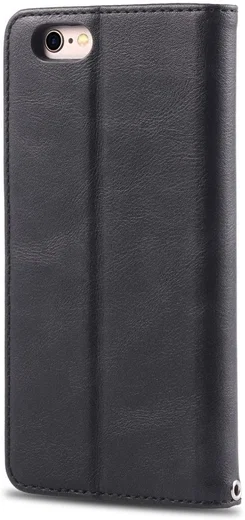 Apple iPhone SE (2020) Hoesje Wallet Stand Book Case Kunst Leer Zwart afbeelding 7