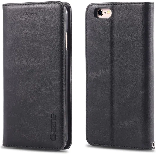 Apple iPhone SE (2020) Hoesje Wallet Stand Book Case Kunst Leer Zwart afbeelding 8