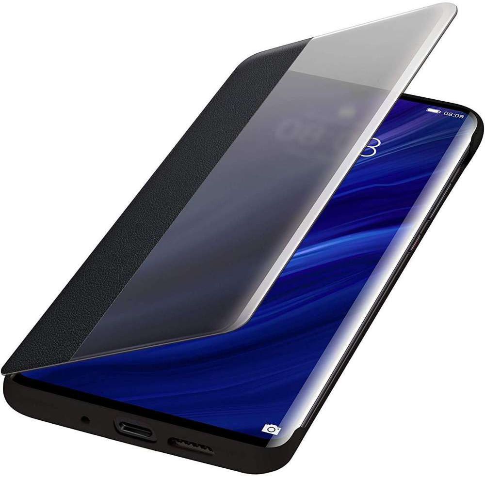 Originele Huawei P30 Pro Smart View Flip Hoesje Zwart afbeelding 2