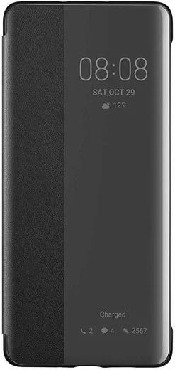 Originele Huawei P30 Pro Smart View Flip Hoesje Zwart afbeelding 1