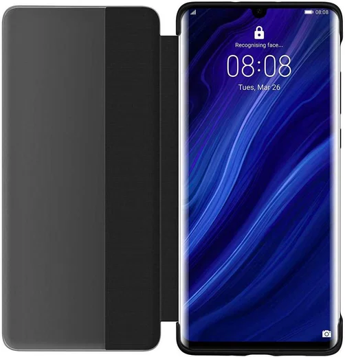 Originele Huawei P30 Pro Smart View Flip Hoesje Zwart afbeelding 3