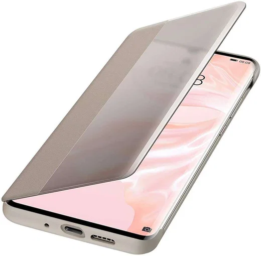 Originele Huawei P30 Pro Smart View Flip Hoesje Khaki afbeelding 2