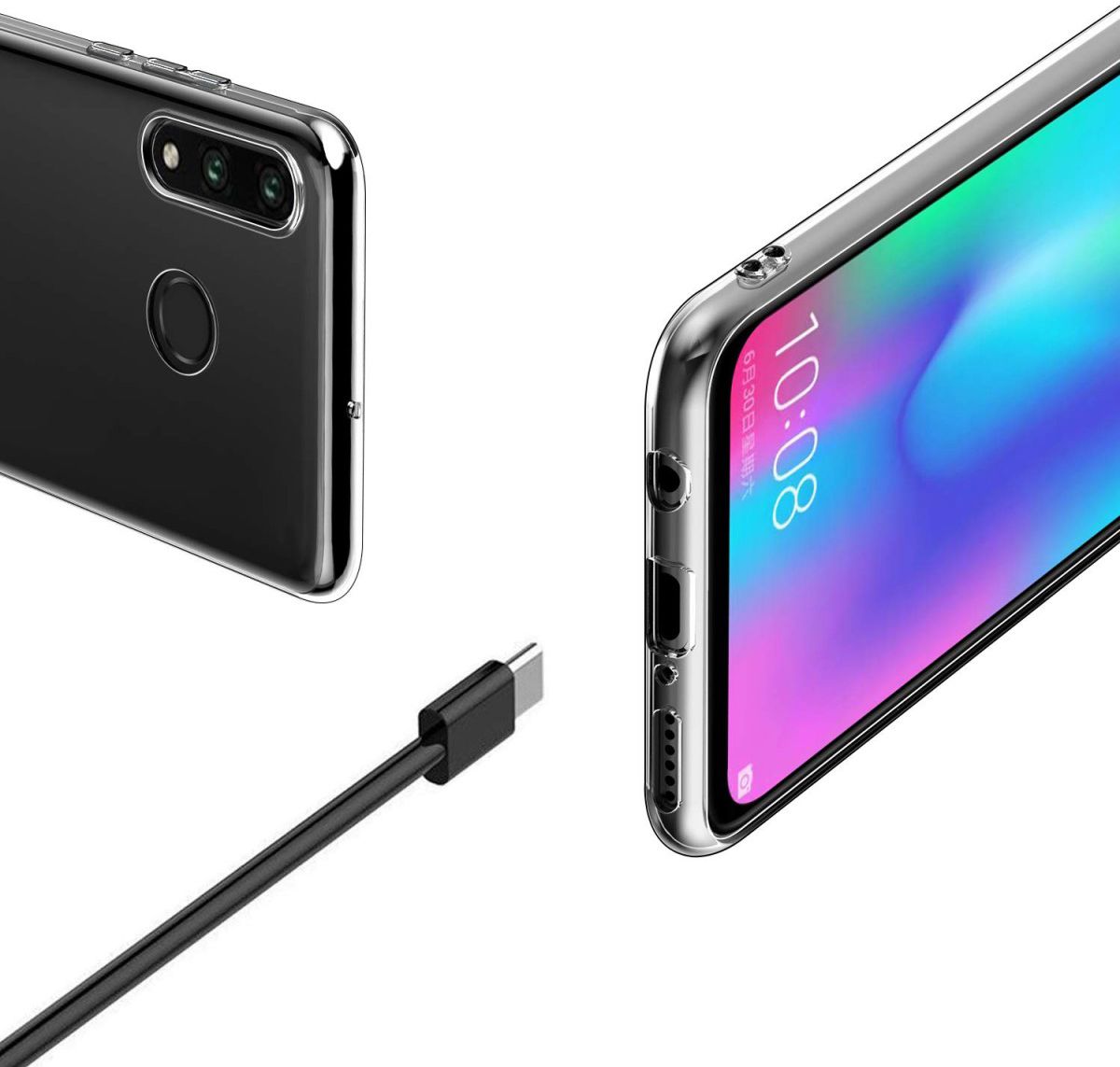Originele Huawei P30 Lite TPU Hoesje Transparant afbeelding 3