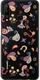 Originele Huawei P30 Lite PC Hoesje Floral Zwart afbeelding 1