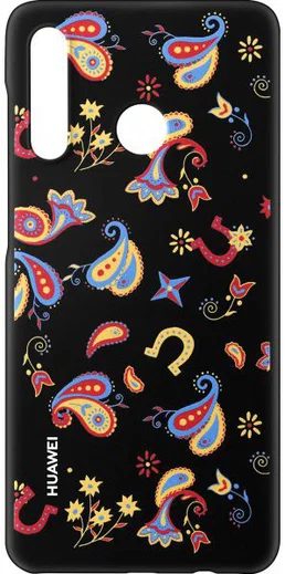Originele Huawei P30 Lite PC Hoesje Floral Zwart afbeelding 4