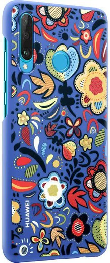 Originele Huawei P30 Lite PC Hoesje Floral Blauw afbeelding 3