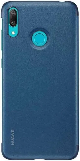 Originele Huawei Y7 (2019) Wallet Flip Hoesje Blauw afbeelding 4