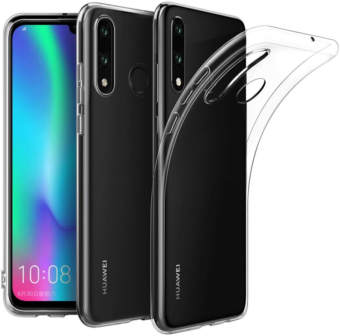 Huawei P30 Lite Hoesje Dun TPU Transparant afbeelding 2