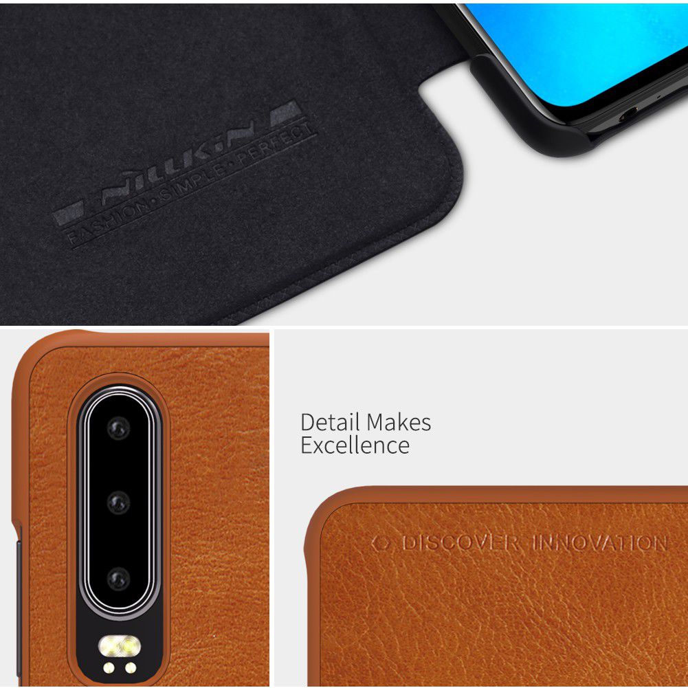 NILLKIN Qin Series Flip Hoesje Huawei P30 Bruin afbeelding 13
