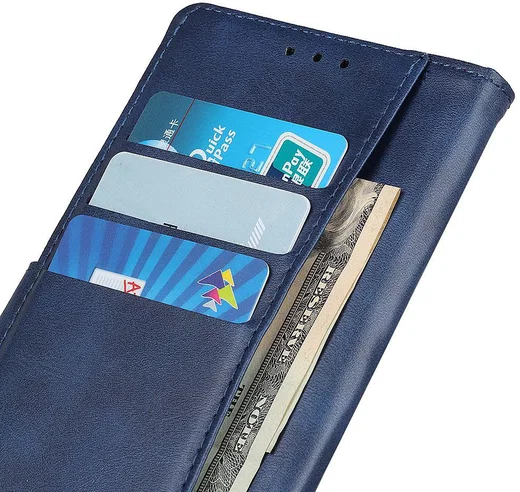 Xiaomi Mi 9 Leren Portemonnee Hoesje Blauw afbeelding 3