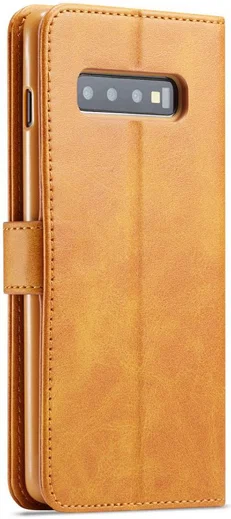 Samsung Galaxy S10 Retro Book Case Portemonnee Hoesje Bruin afbeelding 1