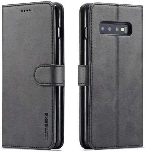 Samsung Galaxy S10 Plus Stand Portemonnee Bookcase Hoesje Zwart afbeelding 2