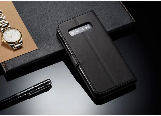 Samsung Galaxy S10 Plus Stand Portemonnee Bookcase Hoesje Zwart afbeelding 7