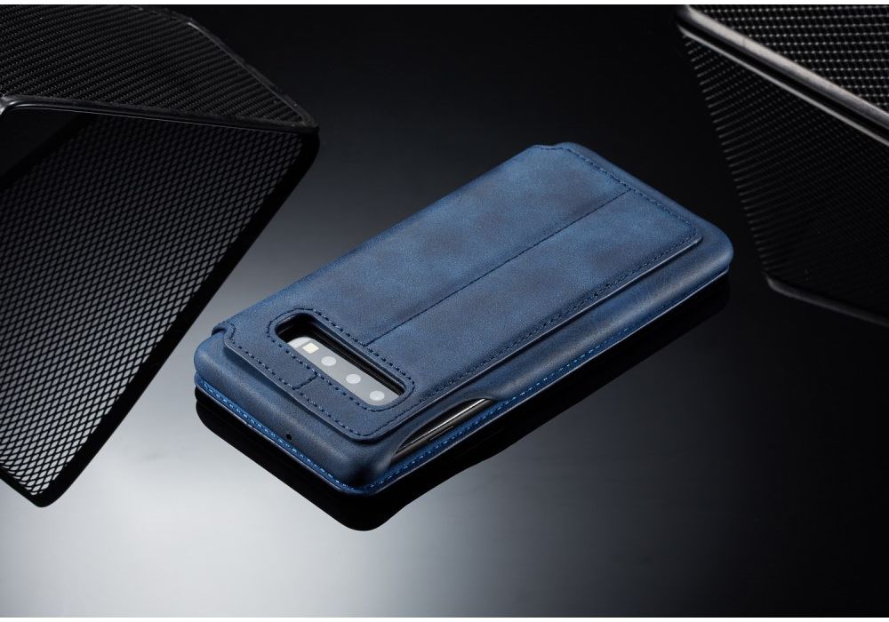 Samsung Galaxy S10 Retro Portemonnee Flip Bookcase Hoesje Blauw afbeelding 10