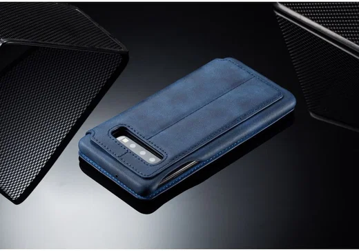 Samsung Galaxy S10 Retro Portemonnee Flip Bookcase Hoesje Blauw afbeelding 10