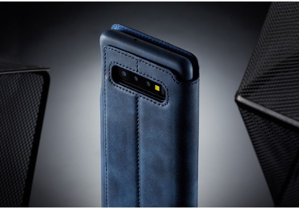 Samsung Galaxy S10 Retro Portemonnee Flip Bookcase Hoesje Blauw afbeelding 11