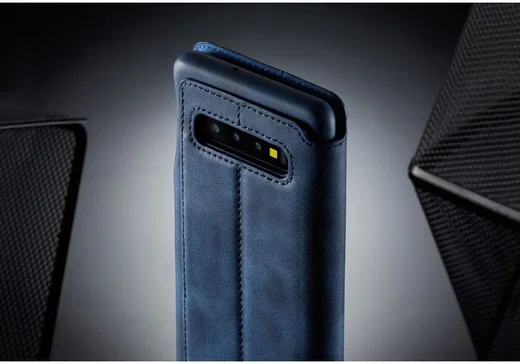 Samsung Galaxy S10 Retro Portemonnee Flip Bookcase Hoesje Blauw afbeelding 11