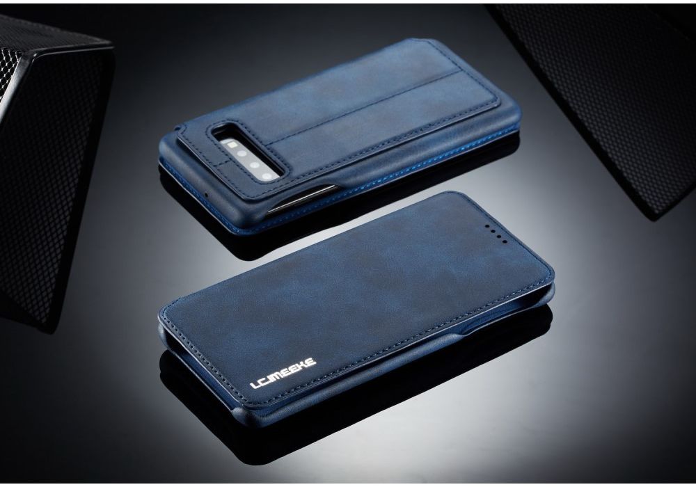 Samsung Galaxy S10 Retro Portemonnee Flip Bookcase Hoesje Blauw afbeelding 12