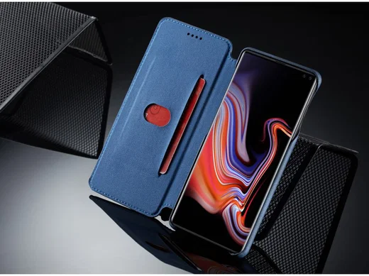 Samsung Galaxy S10 Retro Portemonnee Flip Bookcase Hoesje Blauw afbeelding 13