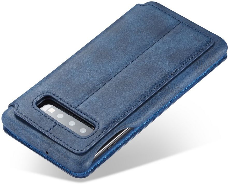 Samsung Galaxy S10 Retro Portemonnee Flip Bookcase Hoesje Blauw afbeelding 7