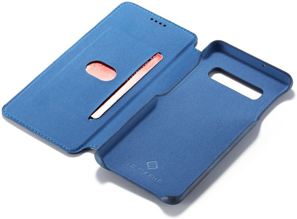Samsung Galaxy S10 Retro Portemonnee Flip Bookcase Hoesje Blauw afbeelding 8