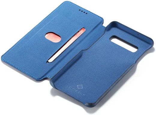 Samsung Galaxy S10 Retro Portemonnee Flip Bookcase Hoesje Blauw afbeelding 8