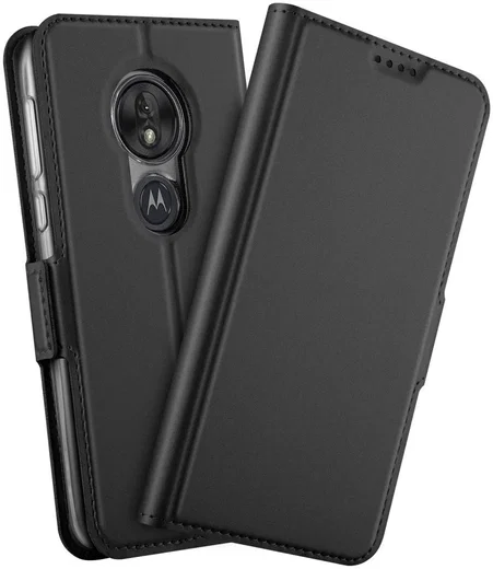 Motorola Moto G7 Play Kaarthouder Hoesje Zwart afbeelding 2