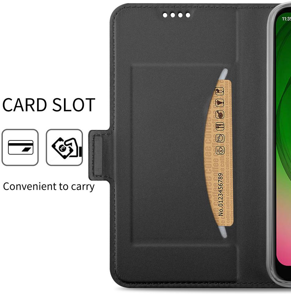 Motorola Moto G7 Play Kaarthouder Hoesje Zwart afbeelding 6