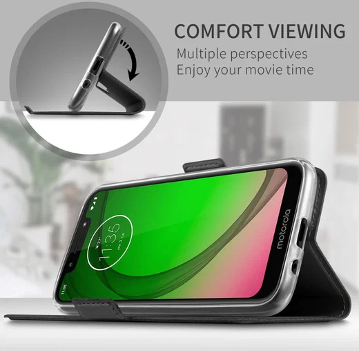 Motorola Moto G7 Play Kaarthouder Hoesje Zwart afbeelding 8