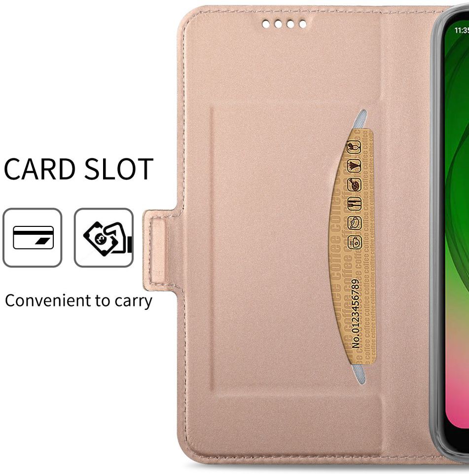 Motorola Moto G7 Play Kaarthouder Hoesje Roze afbeelding 3