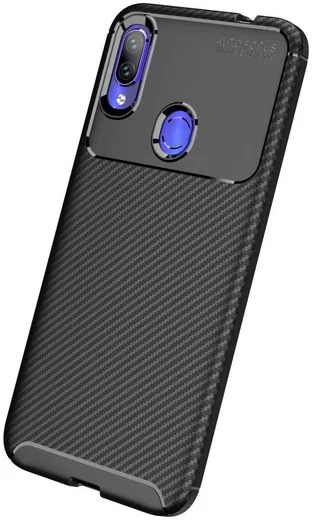 Redmi Note 7 Siliconen Carbon Hoesje Zwart afbeelding 11