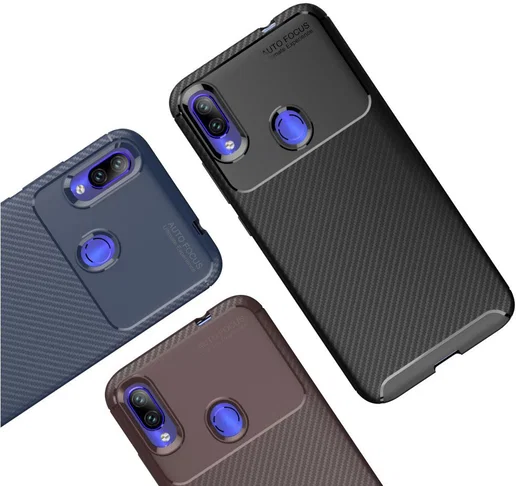 Redmi Note 7 Siliconen Carbon Hoesje Zwart afbeelding 9