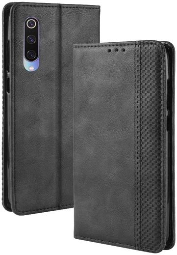Xiaomi Mi 9  Vintage Portemonnee Hoesje Zwart afbeelding 3