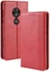 Motorola Moto G7 Play Vintage Portemonnee Hoesje Rood afbeelding 3