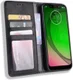 Motorola Moto G7 Play Vintage Portemonnee Hoesje Zwart afbeelding 1