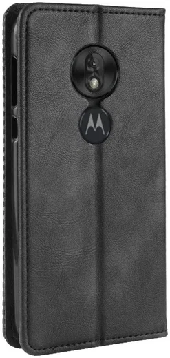 Motorola Moto G7 Play Vintage Portemonnee Hoesje Zwart afbeelding 8