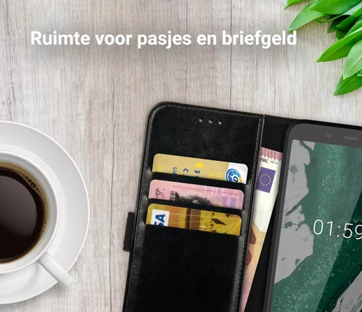 Rosso Element Nokia 1 Plus Hoesje Book Cover Zwart afbeelding 9