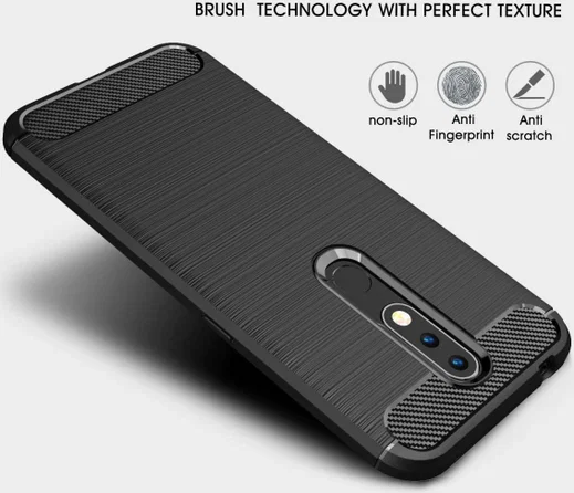 Nokia 4.2 Geborsteld TPU Hoesje Zwart afbeelding 6