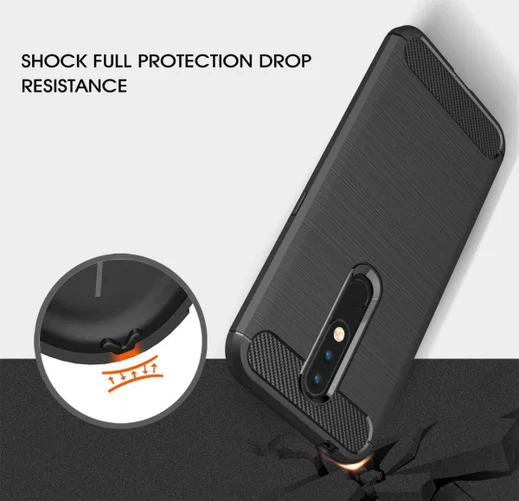 Nokia 4.2 Geborsteld TPU Hoesje Zwart afbeelding 4